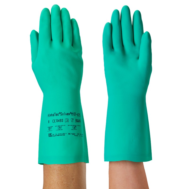Ansell AlphaTec Solvex 37675 Nitrile ChemicalResistant Gauntlets